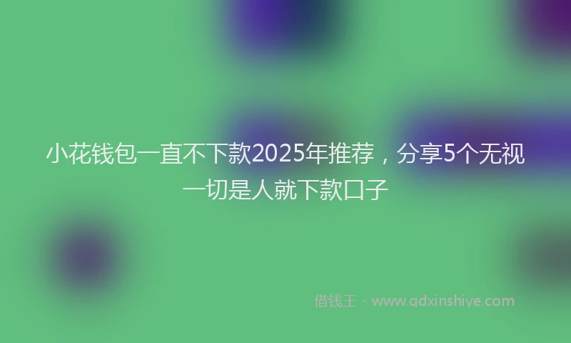 小花钱包一直不下款2025年推荐，分享5个无视一切是人就下款口子
