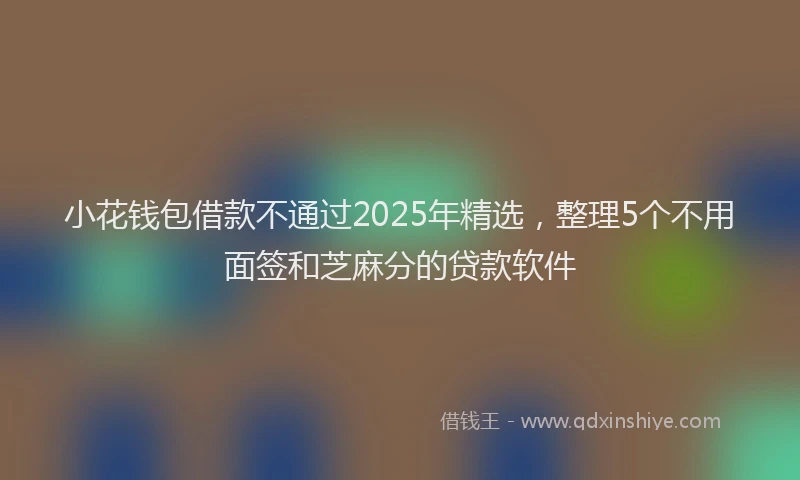 小花钱包借款不通过2025年精选，整理5个不用面签和芝麻分的贷款软件