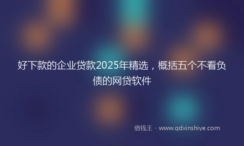 好下款的企业贷款2025年精选，概括五个不看负债的网贷软件