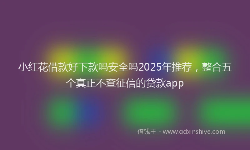 小红花借款好下款吗安全吗2025年推荐，整合五个真正不查征信的贷款app