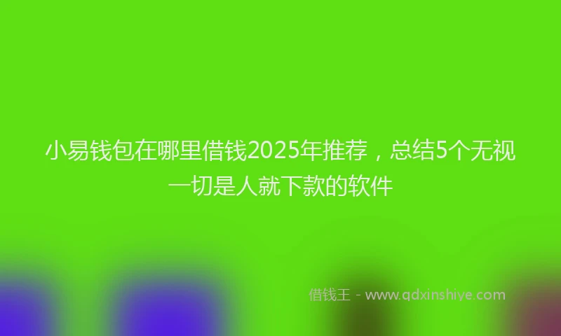 小易钱包在哪里借钱2025年推荐，总结5个无视一切是人就下款的软件