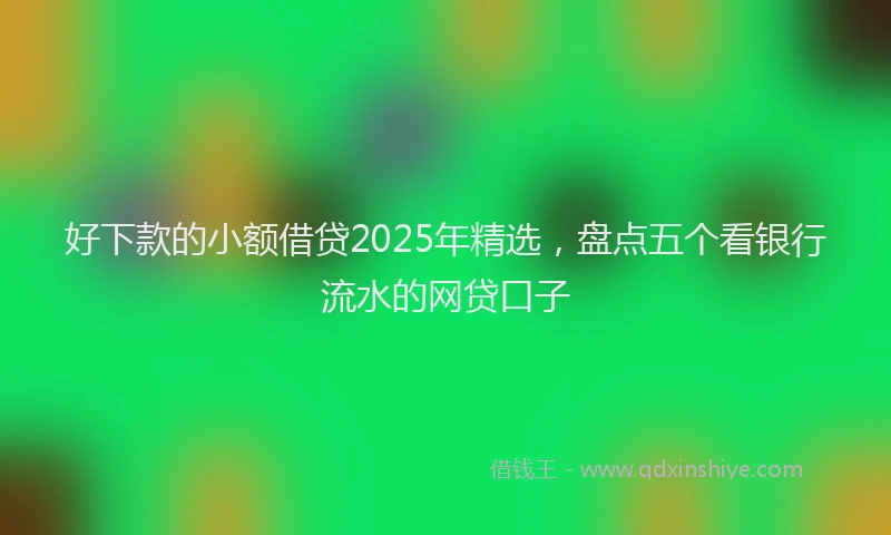 好下款的小额借贷2025年精选，盘点五个看银行流水的网贷口子