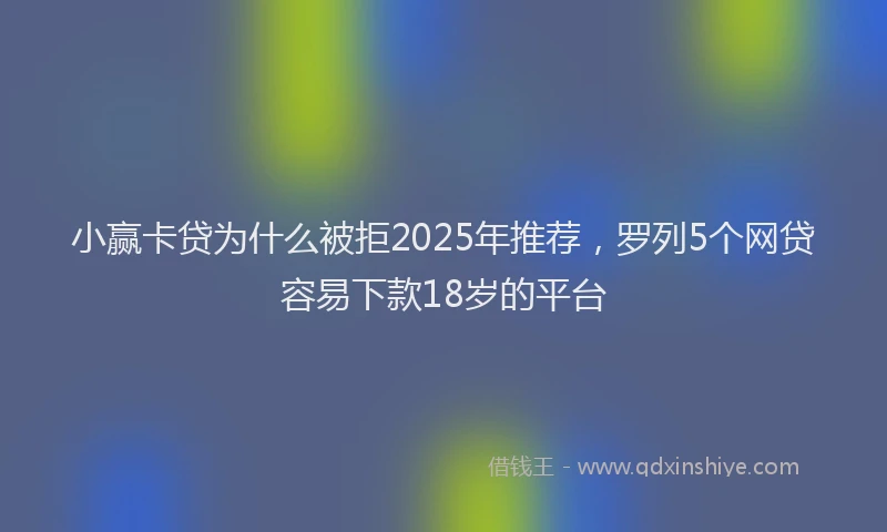 小赢卡贷为什么被拒2025年推荐，罗列5个网贷容易下款18岁的平台