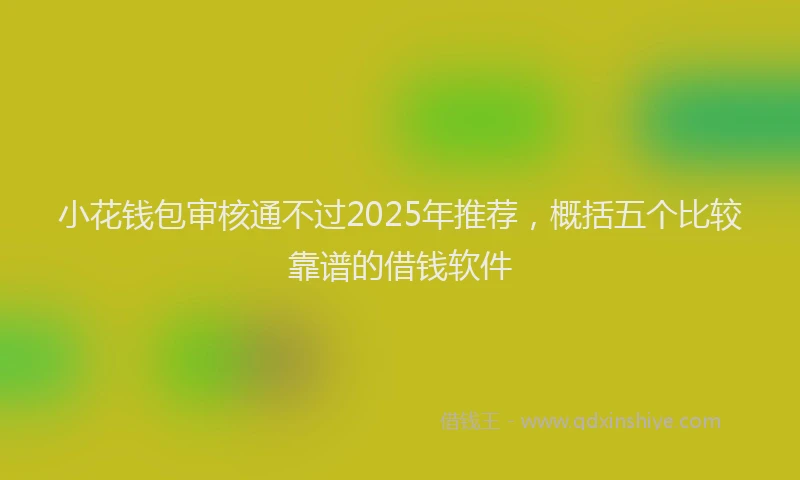 小花钱包审核通不过2025年推荐，概括五个比较靠谱的借钱软件