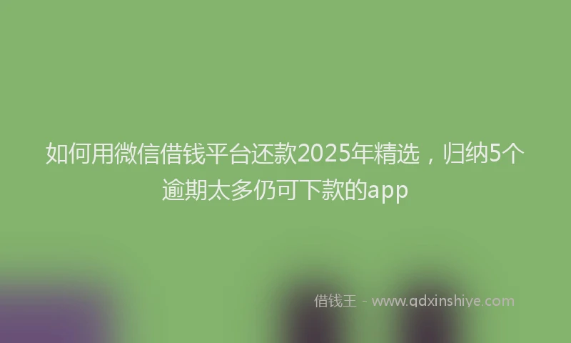 如何用微信借钱平台还款2025年精选，归纳5个逾期太多仍可下款的app