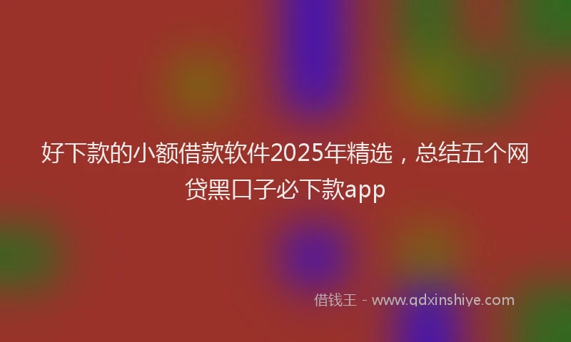 好下款的小额借款软件2025年精选，总结五个网贷黑口子必下款app