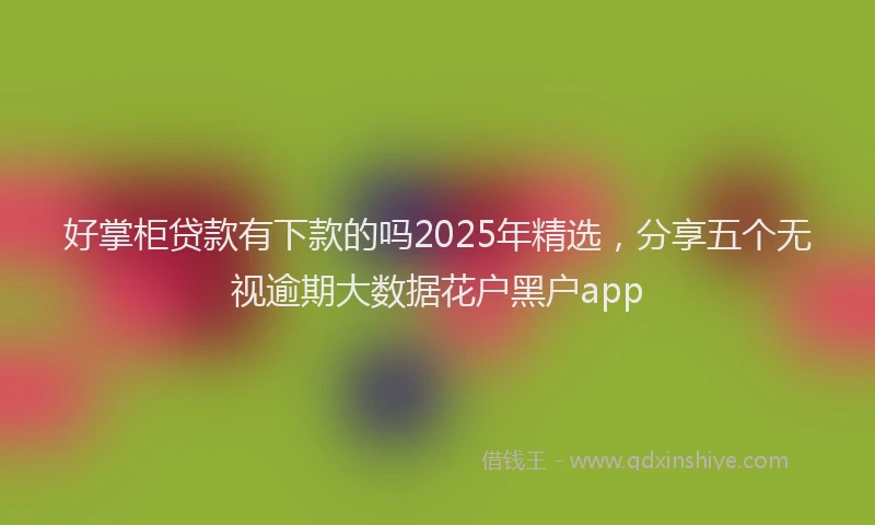 好掌柜贷款有下款的吗2025年精选，分享五个无视逾期大数据花户黑户app