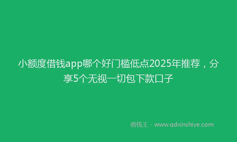 小额度借钱app哪个好门槛低点2025年推荐,分享5个无视一切包下款口子
