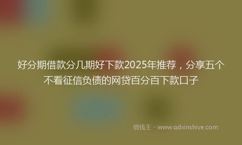 好分期借款分几期好下款2025年推荐，分享五个不看征信负债的网贷百分百下款口子