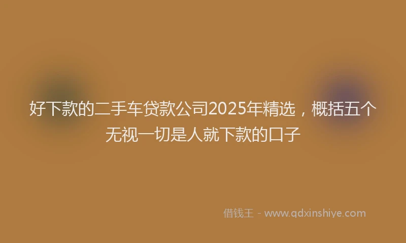 好下款的二手车贷款公司2025年精选，概括五个无视一切是人就下款的口子