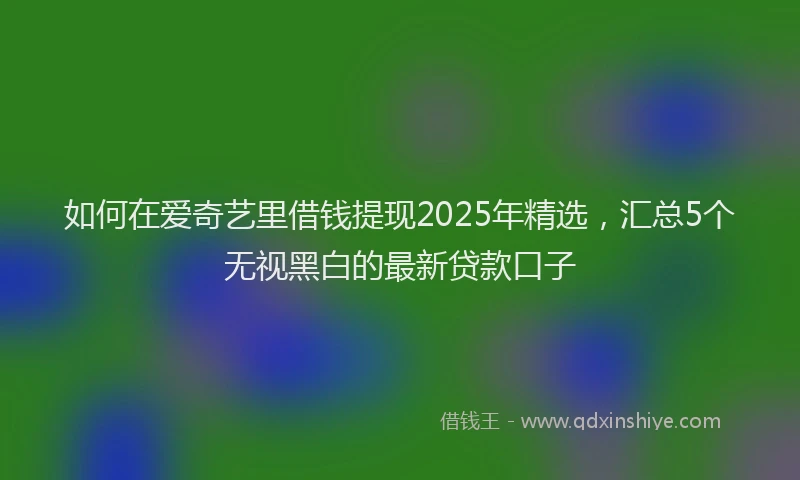 如何在爱奇艺里借钱提现2025年精选，汇总5个无视黑白的最新贷款口子