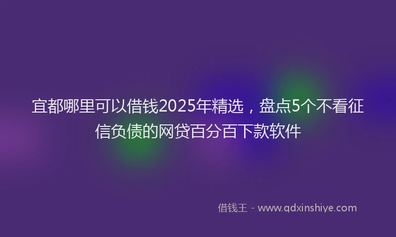 宜都哪里可以借钱2025年精选，盘点5个不看征信负债的网贷百分百下款软件