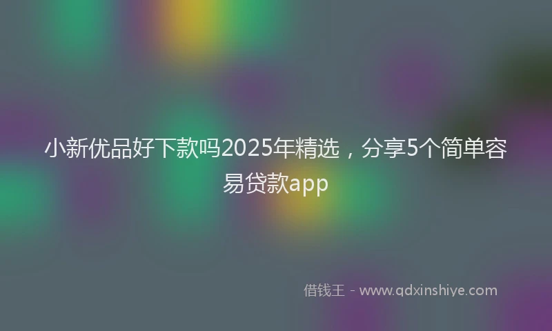 小新优品好下款吗2025年精选，分享5个简单容易贷款app