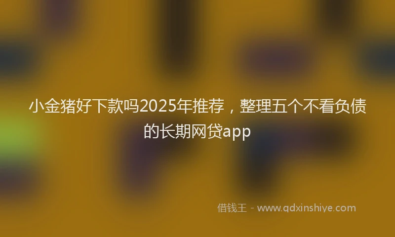 小金猪好下款吗2025年推荐，整理五个不看负债的长期网贷app