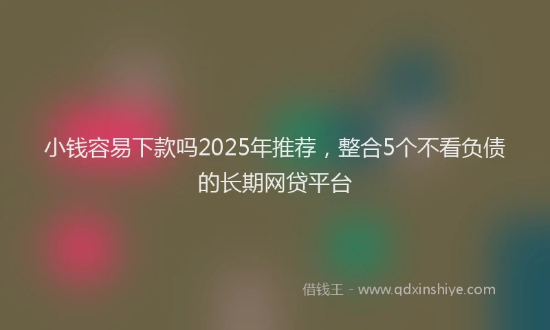 小钱容易下款吗2025年推荐，整合5个不看负债的长期网贷平台
