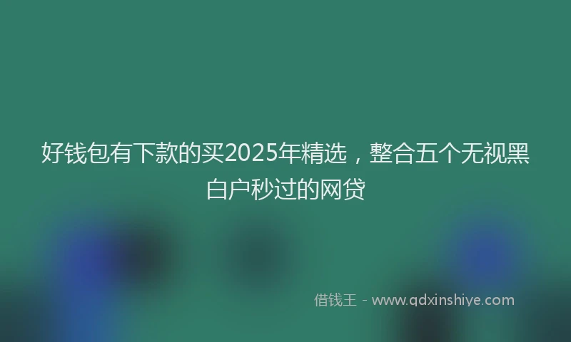 好钱包有下款的买2025年精选，整合五个无视黑白户秒过的网贷