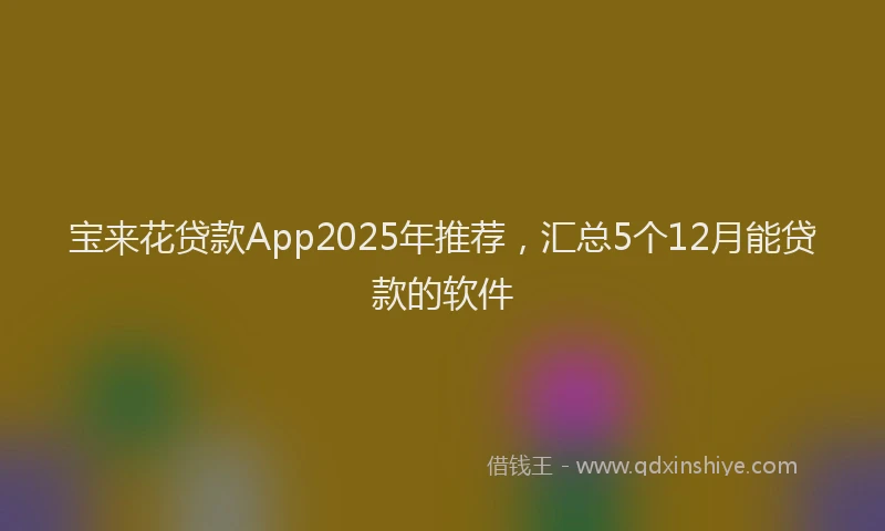 宝来花贷款App2025年推荐，汇总5个12月能贷款的软件