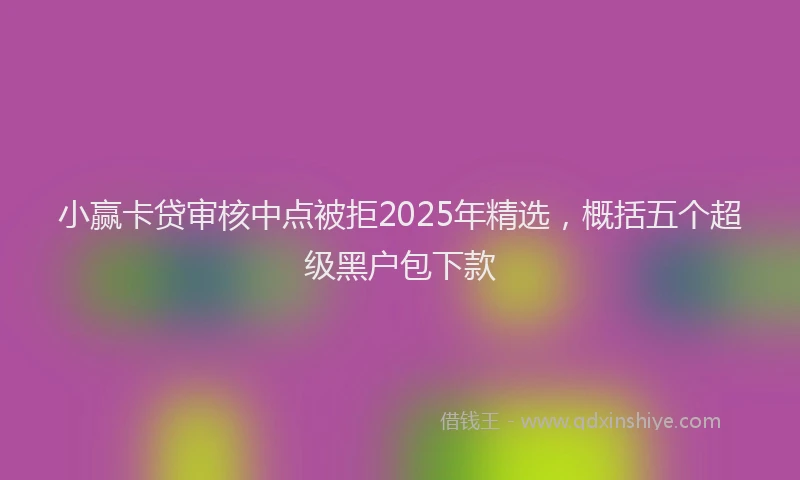 小赢卡贷审核中点被拒2025年精选，概括五个超级黑户包下款