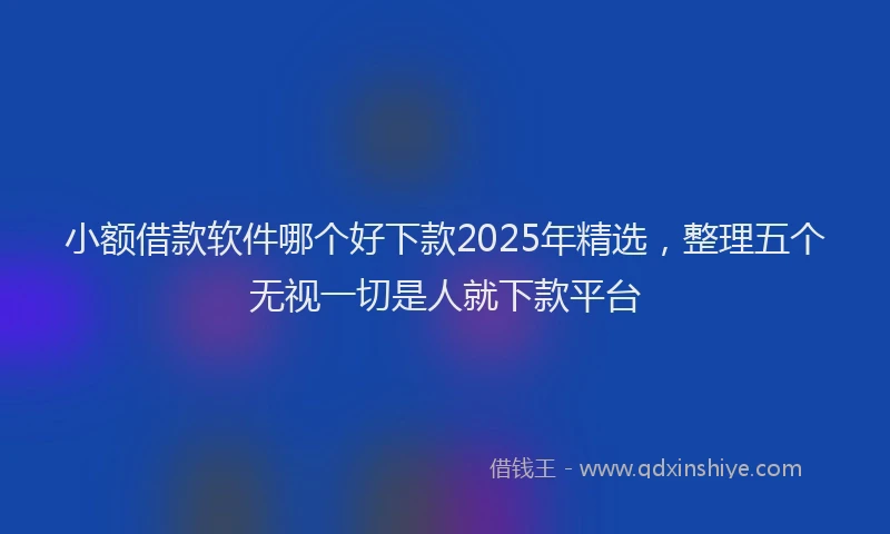 小额借款软件哪个好下款2025年精选，整理五个无视一切是人就下款平台