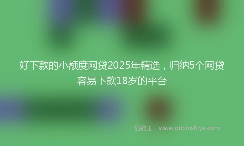 好下款的小额度网贷2025年精选，归纳5个网贷容易下款18岁的平台