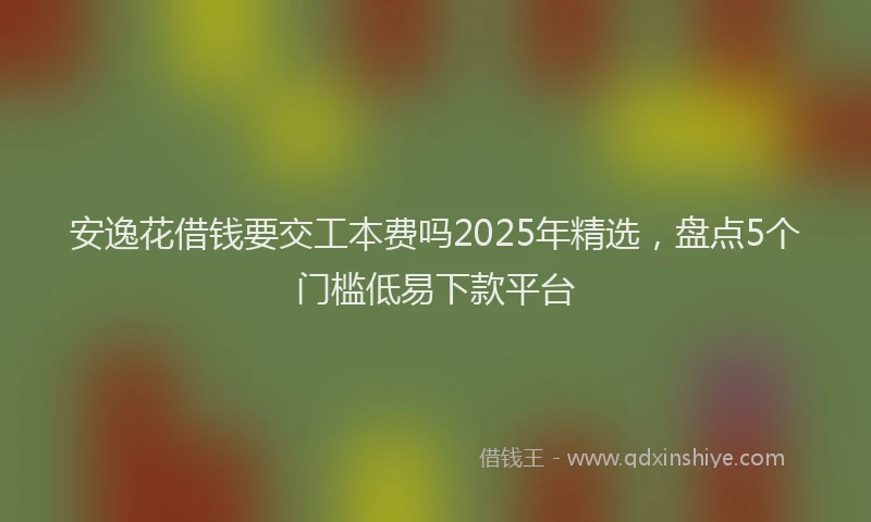 安逸花借钱要交工本费吗2025年精选，盘点5个门槛低易下款平台