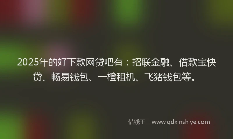2025年的好下款网贷吧有：招联金融、借款宝快贷、畅易钱包、一橙租机、飞猪钱包等。