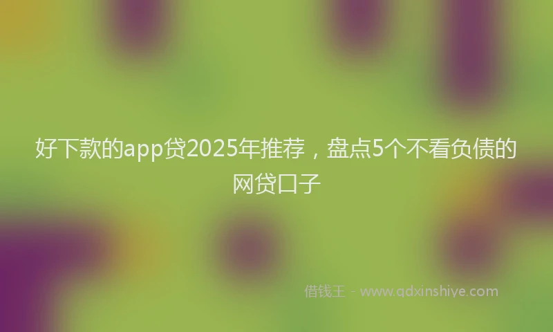 好下款的app贷2025年推荐，盘点5个不看负债的网贷口子