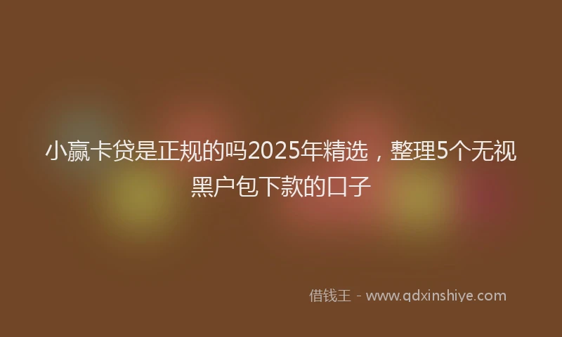 小赢卡贷是正规的吗2025年精选，整理5个无视黑户包下款的口子