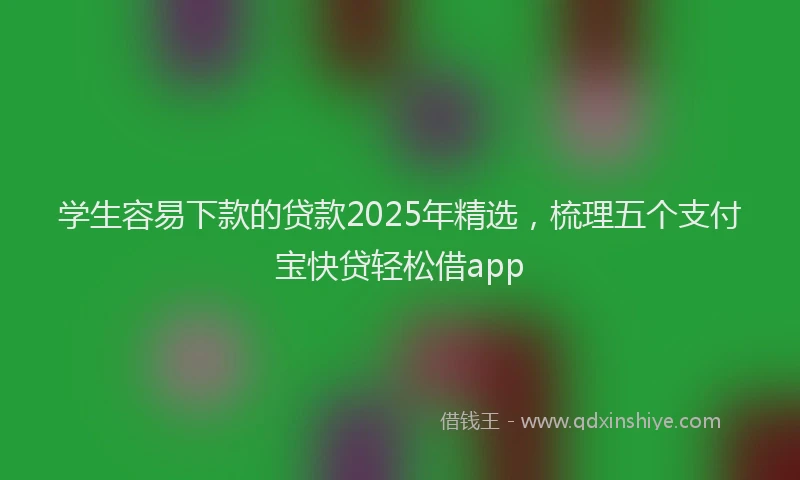 学生容易下款的贷款2025年精选，梳理五个支付宝快贷轻松借app