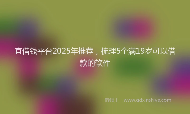宜借钱平台2025年推荐，梳理5个满19岁可以借款的软件