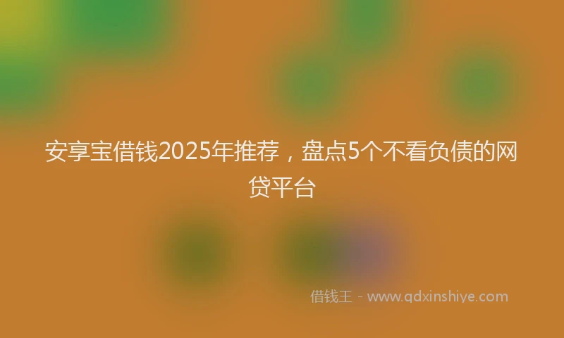 安享宝借钱2025年推荐，盘点5个不看负债的网贷平台