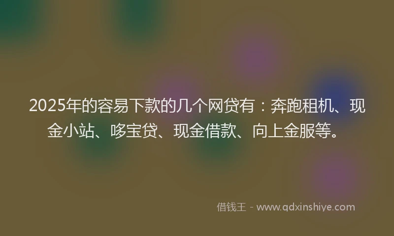 2025年的容易下款的几个网贷有：奔跑租机、现金小站、哆宝贷、现金借款、向上金服等。