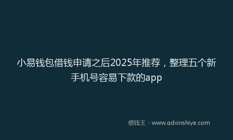 小易钱包借钱申请之后2025年推荐，整理五个新手机号容易下款的app