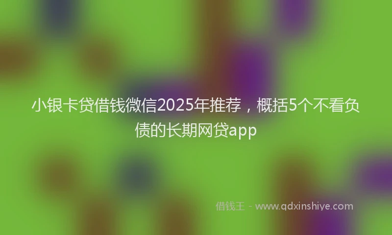 小银卡贷借钱微信2025年推荐，概括5个不看负债的长期网贷app