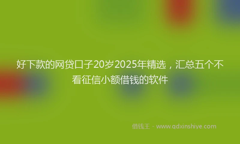 好下款的网贷口子20岁2025年精选，汇总五个不看征信小额借钱的软件