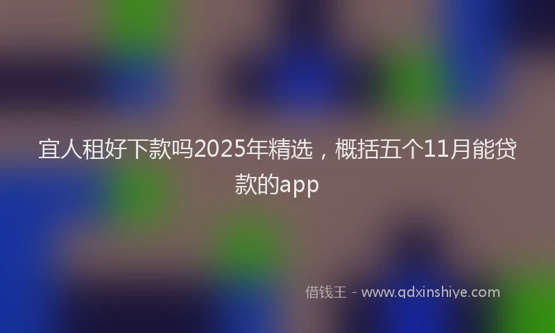 宜人租好下款吗2025年精选，概括五个11月能贷款的app