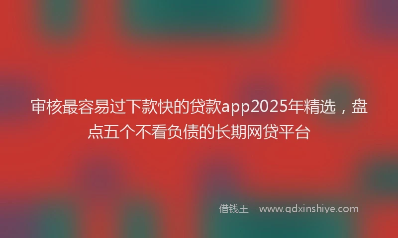 审核最容易过下款快的贷款app2025年精选，盘点五个不看负债的长期网贷平台