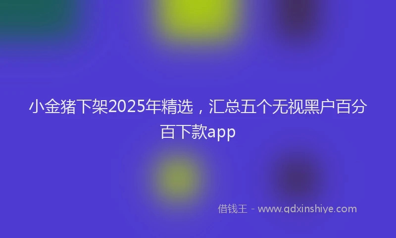 小金猪下架2025年精选，汇总五个无视黑户百分百下款app