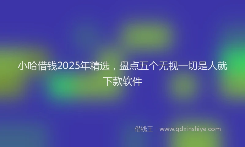 小哈借钱2025年精选，盘点五个无视一切是人就下款软件