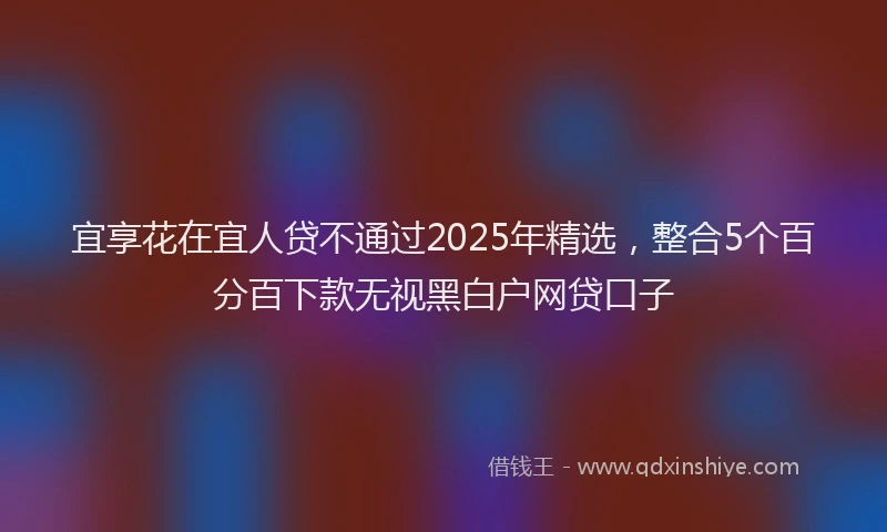 宜享花在宜人贷不通过2025年精选，整合5个百分百下款无视黑白户网贷口子