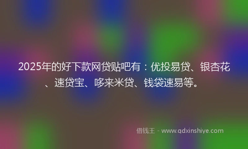 2025年的好下款网贷贴吧有：优投易贷、银杏花、速贷宝、哆来米贷、钱袋速易等。