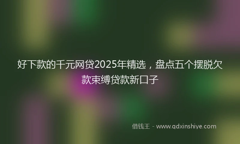 好下款的千元网贷2025年精选，盘点五个摆脱欠款束缚贷款新口子