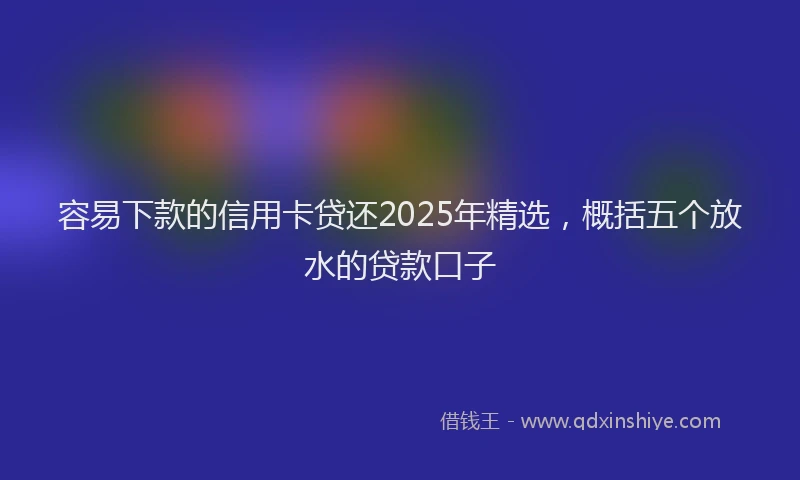 容易下款的信用卡贷还2025年精选，概括五个放水的贷款口子