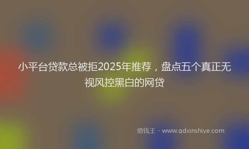 小平台贷款总被拒2025年推荐，盘点五个真正无视风控黑白的网贷