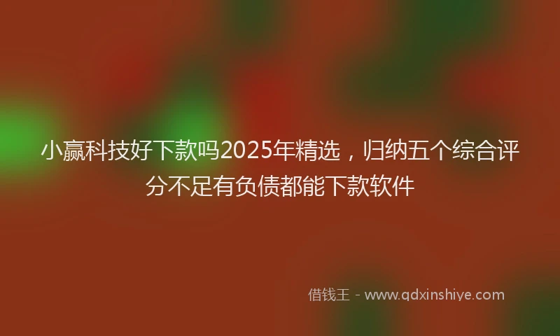 小赢科技好下款吗2025年精选，归纳五个综合评分不足有负债都能下款软件