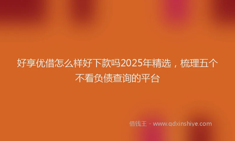 好享优借怎么样好下款吗2025年精选，梳理五个不看负债查询的平台