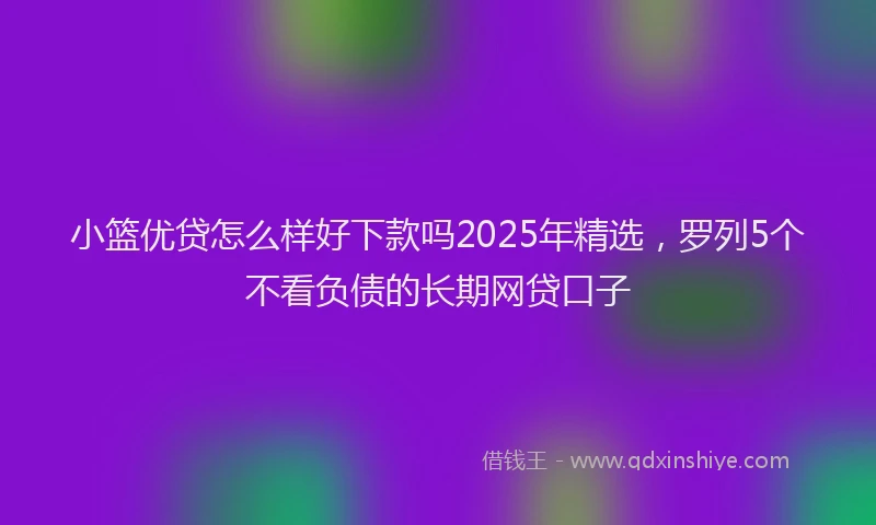 小篮优贷怎么样好下款吗2025年精选，罗列5个不看负债的长期网贷口子