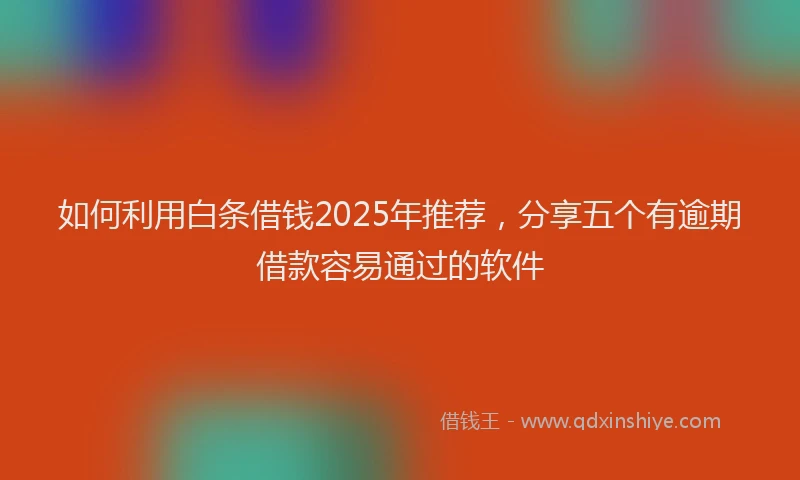 如何利用白条借钱2025年推荐，分享五个有逾期借款容易通过的软件