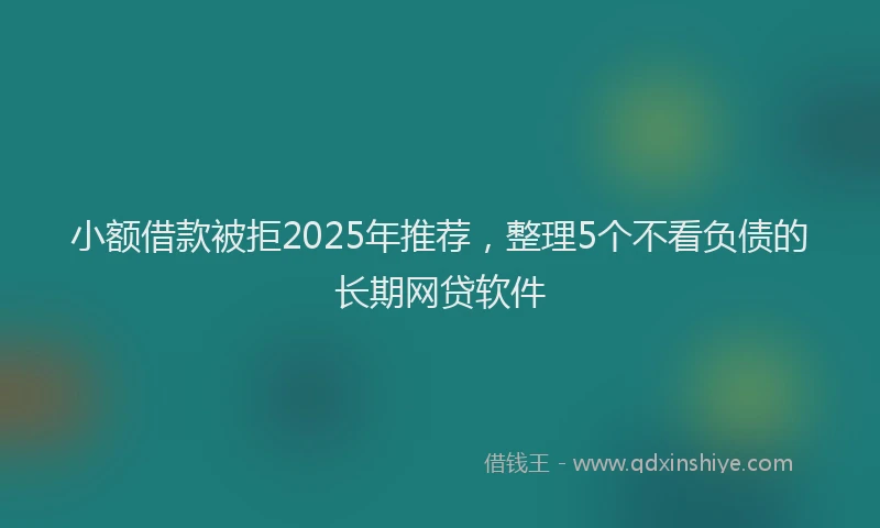 小额借款被拒2025年推荐，整理5个不看负债的长期网贷软件