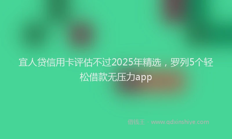 宜人贷信用卡评估不过2025年精选，罗列5个轻松借款无压力app